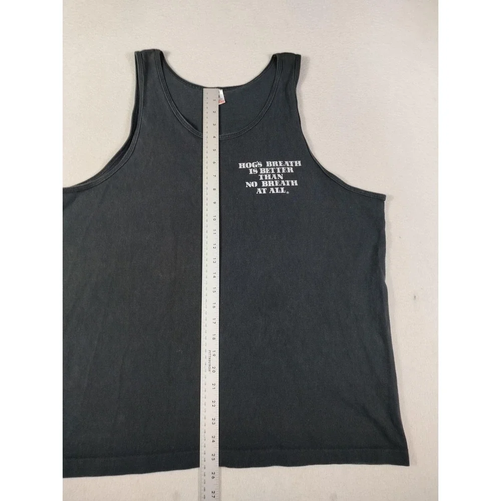 Vintage Fruit Of The Loom Tank Top Mens XL Black Hog's Breath Saloon Key West